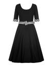 June COLLECTIF Retro 50s Vintage Doll Dress Black