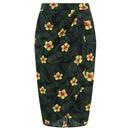 Kala COLLECTIF Tropical Hibiscus Sarong Skirt
