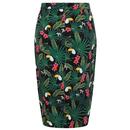Kala COLLECTIF Vintage Tropical Print Sarong Skirt