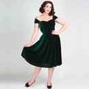 Karin COLLECTIF Vintage 50s Velvet Swing Dress (G)