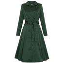 Korrina COLLECTIF Vintage Swing Trench Coat Green