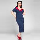 Margret COLLECTIF Retro 50s Bow Front Pencil Dress