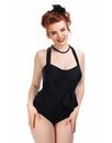Collectif Millie Peplum Vintage 50s Swimsuit Black