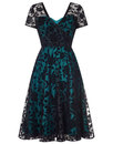 Nina COLLECTIF 1950s Velvet Brocade Swing Dress