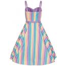 Nova COLLECTIF Retro Rainbow Stripe Swing Dress