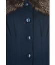 Pearl COLLECTIF Vintage 1950s Faux Fur Coat Blue