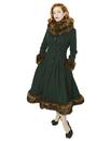 Pearl COLLECTIF Vintage 50s Faux Fur Coat in Green