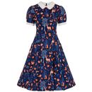 Collectif Forest Friends Peta Retro 60s Swing Dress Front