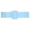 Collectif Retro 1960s Style Patent Wide Belt in Light Blue