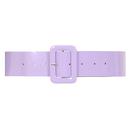 Collectif Retro 1960s Style Patent Wide Belt in Lilac