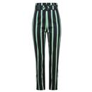 Thea COLLECTIF Witch Stripes Cigarette Trousers