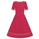 Tilda COLLECTIF Retro 50s Flared Dress in Red