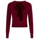 Tracy COLLECTIF Keyhole Vintage 50s Jumper in wine