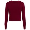 Tracy COLLECTIF Keyhole Vintage 50s Jumper in wine