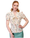 Tura COLLECTIF VINTAGE Pussycat Bow Swallow Blouse