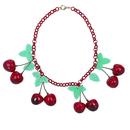 Collectif Retro 1940s Vintage Delicious Cherries Necklace