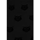 Wednesday COLLECTIF Velvet Cat Pencil Dress Black