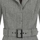 Zuri COLLECTIF Retro 40s Belted Herringbone Jacket