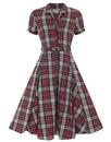 Caterina Sherwood COLLECTIF Check Swing Dress