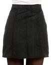 Retro Sixties Mod Corduroy Snap Front Mini Skirt