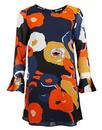 Floria DARLING Retro Abstract Floral Tunic Dress