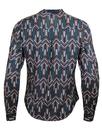 Harley DARLING Retro 70s Herringbone Op Art Shirt