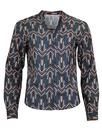 Harley DARLING Retro 70s Herringbone Op Art Shirt