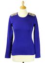 Angy DARLING Retro Jumper with Beading to Shoulder