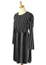 Meya DARLING Retro 60s Mod Op Art Pleated Dress
