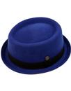 Jack DASMARCA Mod Revival Ska Porkpie Hat BLUE