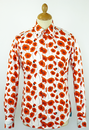 DAVID WATTS Retro 60s Mod Psychedelic Poppy Shirt