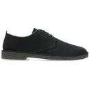 Clarks Originals Desert London Men's Retro Mod Suede Shoes in Black