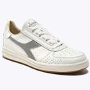 Diadora Borg Elite Heritage 84 Italia Trainers in White/Silver 201.181586 C6103