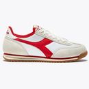 Diadora Cross Running Trainers in White and Molten Lava 501181570 C8181