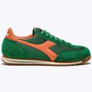 Diadora Cross Retro Running Trainers in Peas Green Cream