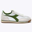 Diadora Cross Low Profile Suede Trainers in White and Banana Palm 501.181570 D1300