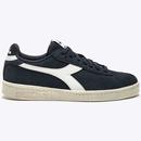 Diadora Game Low Waxed Suede Trainers in Blue Denim 501.181202 60065