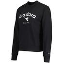 Diadora Retro 80s Athletic Logo Sweatshirt Black