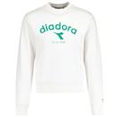 Diadora Retro 80s Athletic Logo Sweatshirt in White