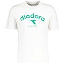 Diadora Retro 80s Athletic Logo Tee in White