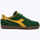 Diadora Tokyo Suede Trainers in Golden Spice and Greener Pastures Main Photo