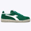 Diadoral Game Low Retro Trainers in Suede Waxed Green Peppermint 501.181202 