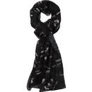 disaster designs the beatles song titles print scarf black