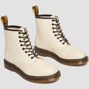 1460 Smooth DR MARTENS Men's Beige Leather Boots