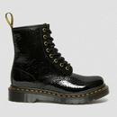 DR MARTENS 1460 Women's Distressed Patent Boots B