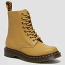 Dr Martens Women's 1460 Pascal Virginia Soft Leather Boots in Mustard 30920776 