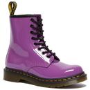 dr martens 1460 womens patent lamper leather boots purple