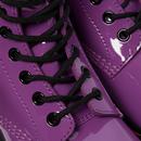 DR MARTENS 1460 Womens Purple Patent Lamper Boots 