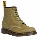 Dr Martens 1460 Tumbled Nubuck Leather Boots in Muted Olive 31695357