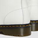 1460 DR MARTENS Womens Smooth White Leather Boots